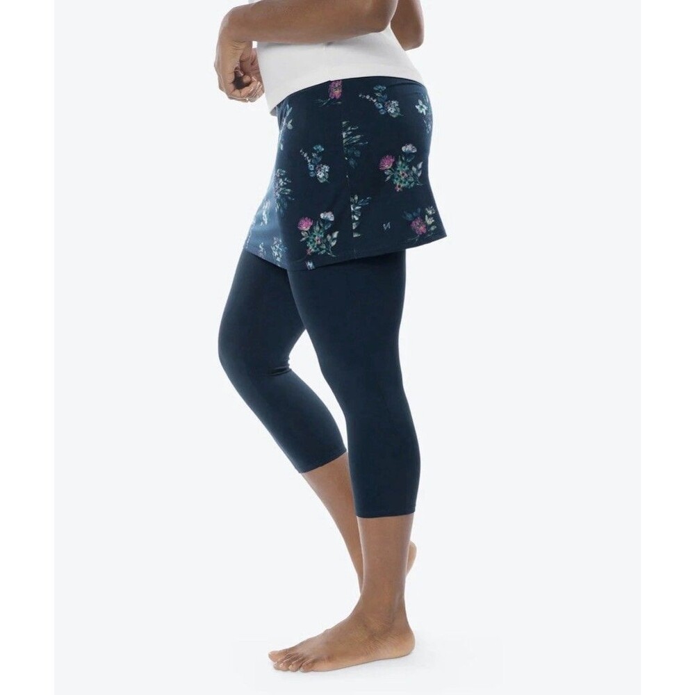 LUG “Hula” Skirted Legging - Bouquet Navy - Small - NWT